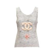 Pre-owned Cotton tops Chanel Vintage , Beige , Dames