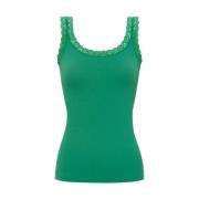 Mouwloze Top Frida Rib Tim & Simonsen , Green , Dames