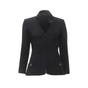 Pre-owned Wool outerwear Chanel Vintage , Black , Dames