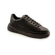 Zwarte PU Sneakers Fmpviblea12 Guess , Black , Heren