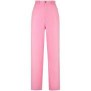 Rose Pink Katoenen Appliqué Logo Jeans Bally , Pink , Dames
