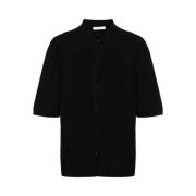 Short Sleeve Shirts Lemaire , Black , Heren