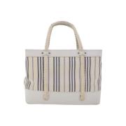Pre-owned Canvas handbags Burberry Vintage , White , Dames