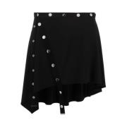 Zwarte hoge taille asymmetrische rok The Attico , Black , Dames