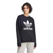 Iconische Trefoil Crew Sweatshirt Adidas , Black , Dames