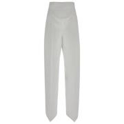 Straight Trousers Sportmax , White , Dames