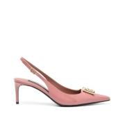 Roze Patentleren Slingback Hakken Dolce & Gabbana , Pink , Dames