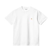 Minimalistisch Wit Chase T-Shirt Carhartt Wip , White , Heren