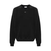 Logo Sweatshirt met Distressed Effect Off White , Black , Heren