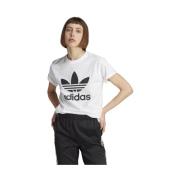 Trefoil Logo T-shirt Adidas , White , Dames