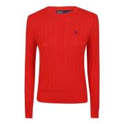 Bright Hibiscus Lange Mouw Pullover Polo Ralph Lauren , Red , Dames