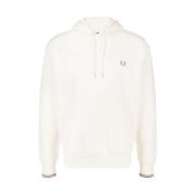 Gele Katoenen Sweatshirt met Geborduurd Logo Fred Perry , White , Here...