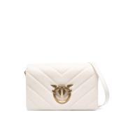 Quilted Love Click Crossbody Tas Pinko , White , Dames