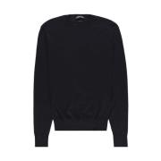 Zwarte Katoenen Crew-Neck Sweater Tom Ford , Black , Heren