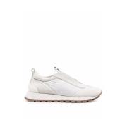 Witte kralen versierde lage sneakers Brunello Cucinelli , White , Dame...