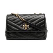 Zwarte Chevron Schoudertas Tory Burch , Black , Dames