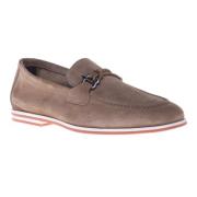 Loafer in taupe suede Baldinini , Brown , Heren