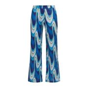 Straight Trousers Maliparmi , Blue , Dames