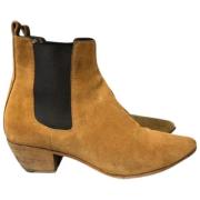 Pre-owned Suede boots Yves Saint Laurent Vintage , Brown , Dames