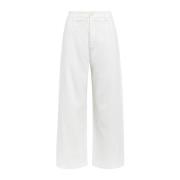 Straight Trousers Maliparmi , White , Dames