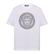 T-shirt met logo Versace , White , Heren