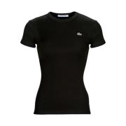 T-Shirts Lacoste , Black , Dames