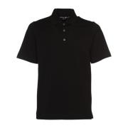 Premium Zwart Piquet Polo T-shirts Circolo 1901 , Black , Heren