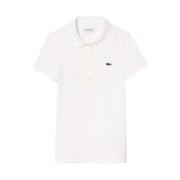 Polo Shirts Lacoste , White , Dames