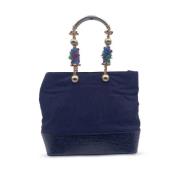 Pre-owned Canvas handbags Versace Pre-owned , Blue , Dames