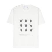 Witte T-shirt met Print Sunnei , White , Heren