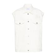 Vests Off White , White , Heren