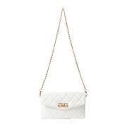 Gewatteerde witte Pochette met dubbele G-sluiting Gaëlle Paris , White...