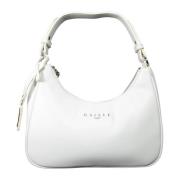 Witte Gladde Eco-leer Hobo Tas Gaëlle Paris , White , Dames