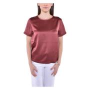 Raso Torres Korte Mouw T-shirt Max Mara Weekend , Brown , Dames