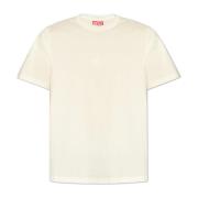 T-Must-Slits-N2 T-shirt met logo Diesel , White , Heren