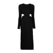 Midi Dresses Staud , Black , Dames