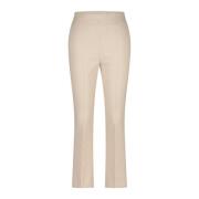 Wol Cropped Broek Max Mara , Beige , Dames