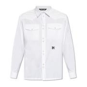 Gestreept shirt Palm Angels , White , Heren