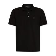 Polo shirt met logo Palm Angels , Black , Heren