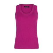 Gebreide Top Keely Korte Mouw Ydence , Purple , Dames