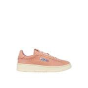 Vintage Perzik Geitenleren Sneakers Autry , Pink , Dames