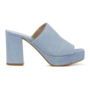 Denimblauwe Suède Sandalen Lina Locchi , Blue , Dames