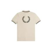 Beige Polo Shirt met Grafische Print Fred Perry , Beige , Heren