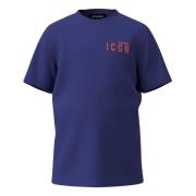 Icon Loose Fit T-shirt Dsquared2 , Blue , Heren