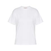Witte Katoenen Crew Neck T-Shirt Valentino , White , Dames