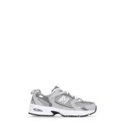 Grijze Leren en Stoffen Sneakers New Balance , Gray , Heren