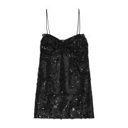 Short Dresses Ganni , Black , Dames