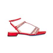 Stijlvolle Suède Sandalen Loriblu , Red , Dames