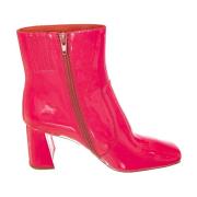 Roze leren enkellaarsjes Jeffrey Campbell , Pink , Dames