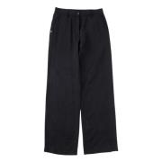 Wide Trousers White Sand , Black , Heren